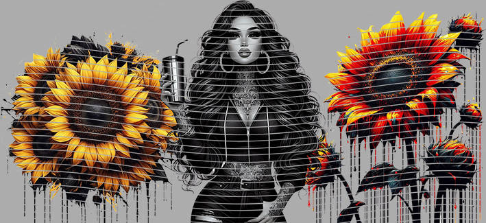 16oz Sunflower Girl-SU-253